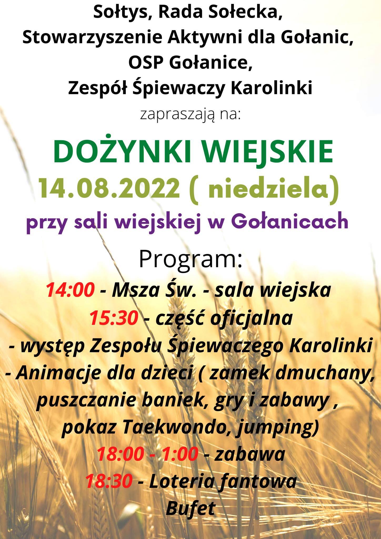 Plakat informujący o wydarzeniu&nbsp;