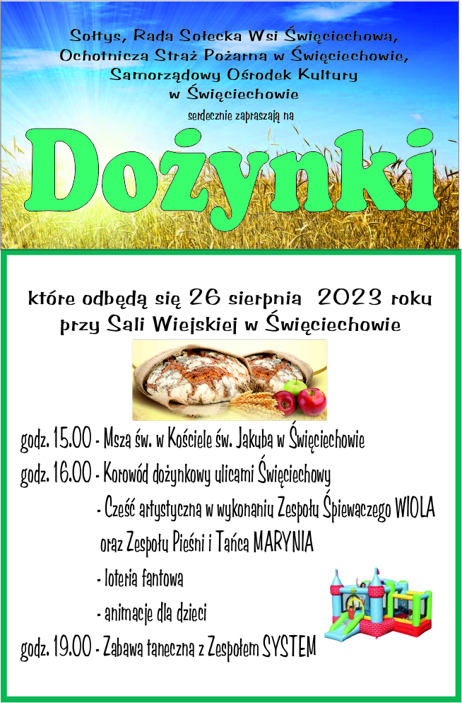 Plakat informujący o dożynkach&nbsp;