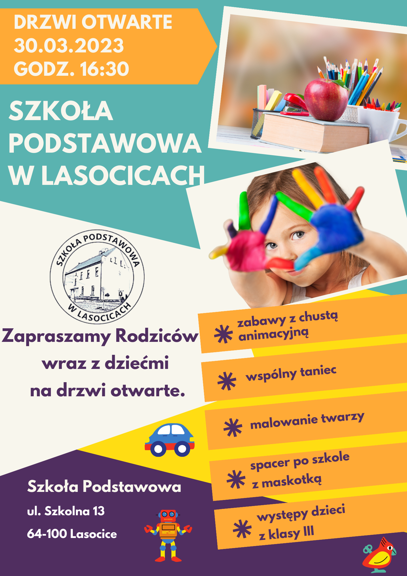 Plakat informujący  o wydarzeniu&nbsp;