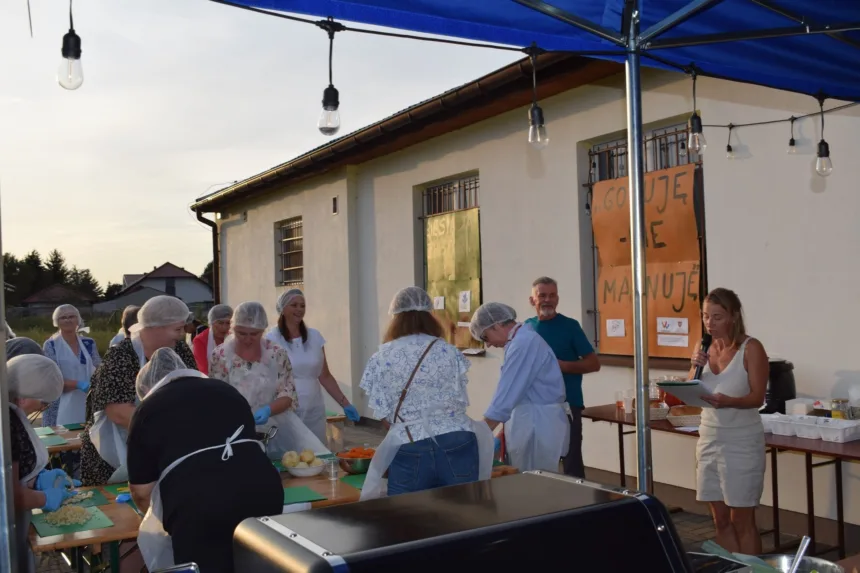 Ujęcie podczas warsztatów kulinarnych