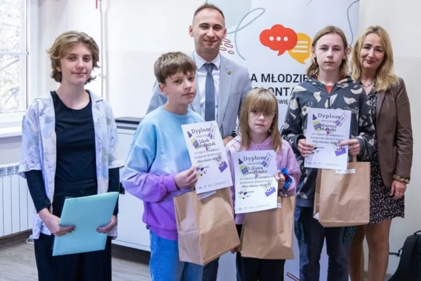 Zwycięzcy konkursu plastycznego pn. ,,Mój własny skwerek"