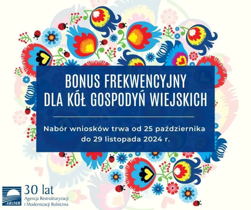 Baner informujący o możliwości składania wniosków przez KGW
