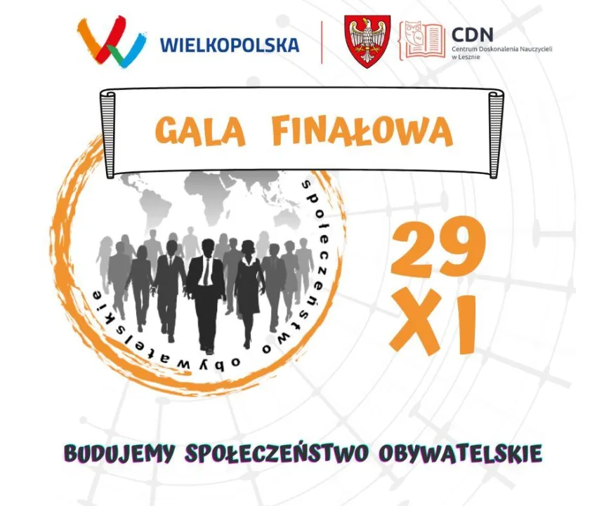 Baner informujący o gali finałowej w Poznaniu