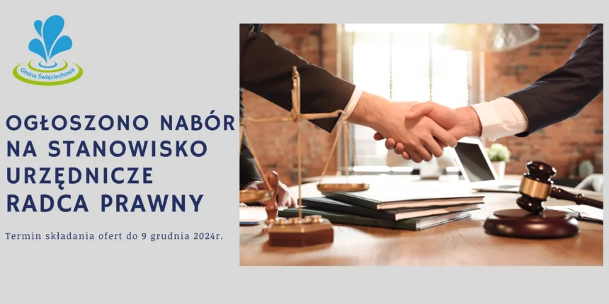 Baner informujący o naborze na stanowisko Radcy Prawnego