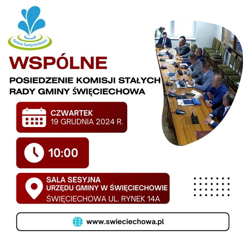 Plakat informujący o Komisjach Wspólnych