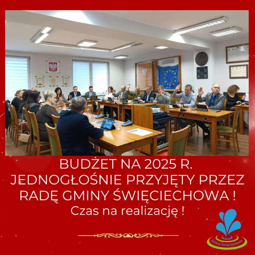 Ujęcie podczas głosowania przez Radnych