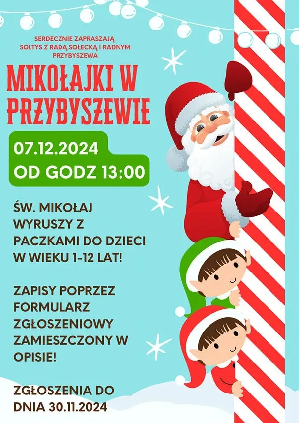 Plakat informujący o wydarzeniu w Przybyszewie