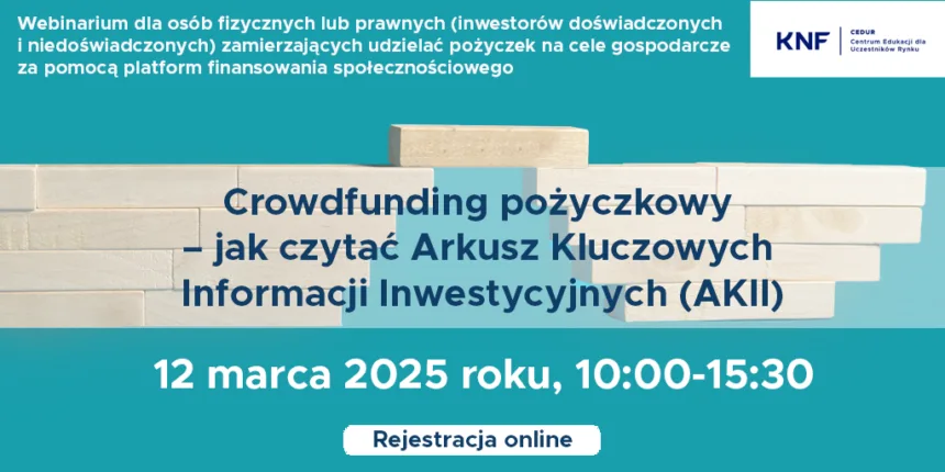 Baner informujący o webinarium