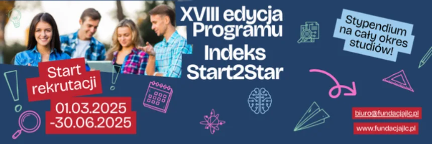 Baner promujący XVIII edycję Programu Indeks Star2Star