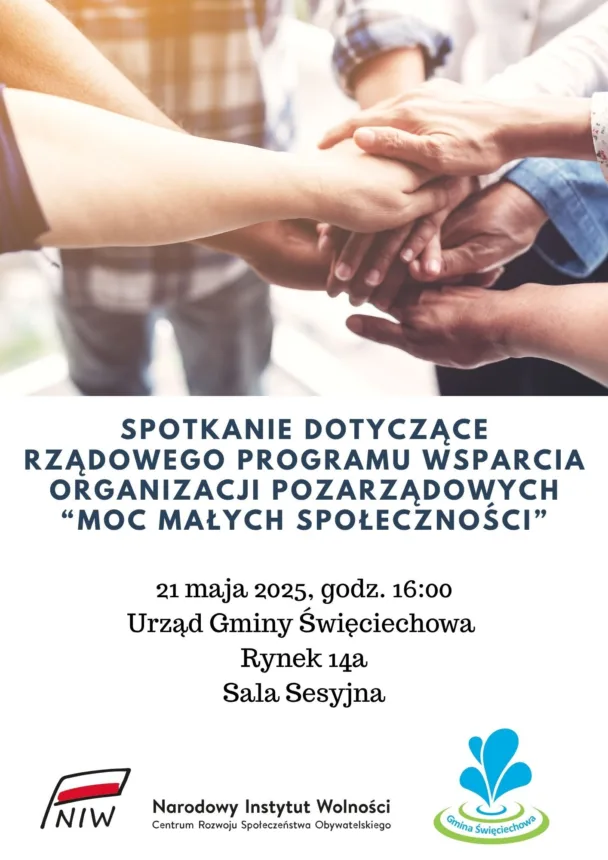 Plakat z zaproszeniem na spotkanie