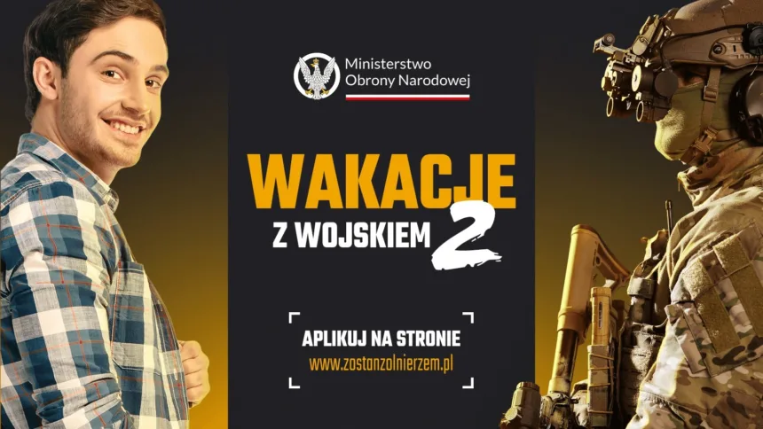 Plakat Plakat promujący wakacje z wojskiem