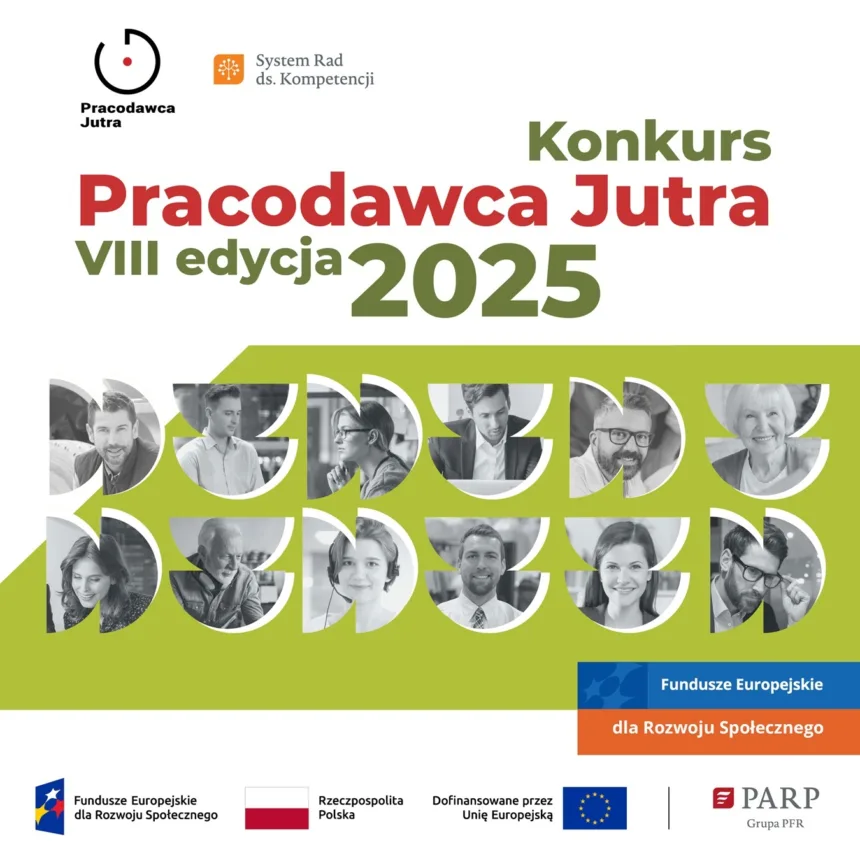 Plakat promujący konkurs "Pracodawca jutra"