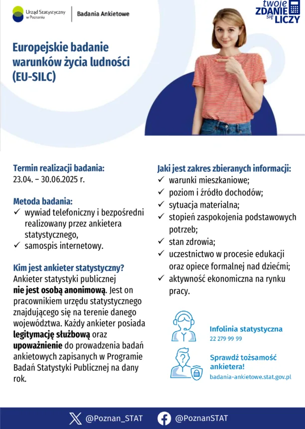 Grafika informacyjna - Europejskie Badanie Warunków Życia Ludności (EU-SILC)